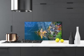 Szkło Ozdobne do Kuchni Nocna Panorama nad Jeziorem