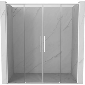 Mexen Rox drzwi prysznicowe rozsuwane 170 cm, transparent, białe - 8C2-170-002-20-00