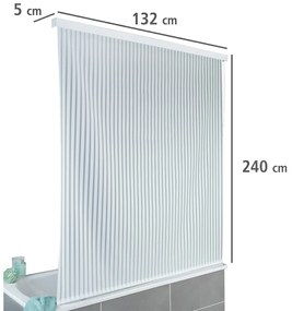 Zasłona prysznicowa Blind, z paskami, 132 x 240 cm, WENKO