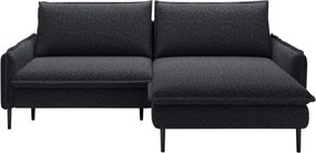 Narożnik GLOSSY z funkcją spania Prawostronny zestaw z poduszkami wolnostojący tkanina BUBBLE 17 WERSAL