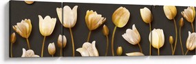 Obraz - Tulipany - abstrakcja (170x50 cm)