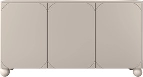 Komoda Sonatia II 150 cm trzydrzwiowa - kaszmir / nogi kule