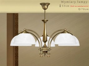 Żyrandol mosiężny do salonu S-S5