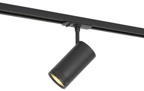 Nowoczesny czarny reflektor do 1-fazowego systemu szynowego z LED, obrotowy i przechylny - Iconic Zoom Nowoczesny Oswietlenie wewnetrzne