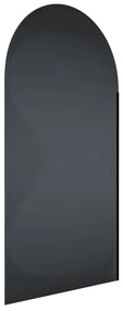 Parawan nawannowy półokrągły MOLIS Oval Black szkło czarne | Różne rozmiary : Kolor profili kabiny - chrom / srebrny, Rozmiar - 80x150 cm