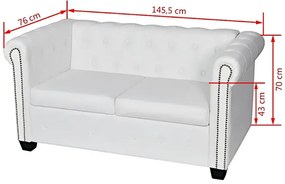 Biały zestaw wypoczynkowy do salonu E6-S70