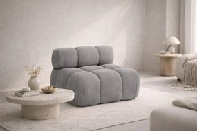 Moduł środkowy do systemu modułowego, tkanina welur Salvador, Szary, Selia