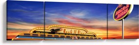 Obraz - Bar wieczorny (170x50 cm)