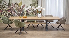 Krzesło tapicerowane K533 cappuccino/czarne obracane HALMAR