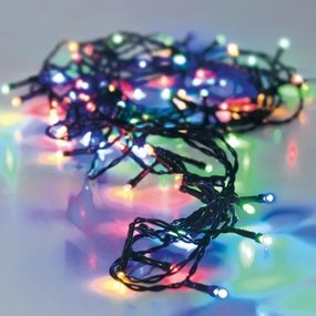 Łańcuch świąteczny zewnętrzny LED kolorowy, 96x LED, 7 m, 3x baterie AA, wyłącznik czasowy