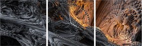 Obraz - Spojrzenie do środka (z zegarem) (90x30 cm)
