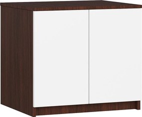 Nadstawka na szafę AKORD S60 Wenge 60 cm 2 drzwi kolor Biały mat 2 półki 60x51x55 cm