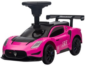 AIYAPLAY Rutschauto, licencjonowany pojazd, interaktywne trąbka i przyciski muzyczne, plastik i stal, Różowy, 65 x 29 x 37 cm