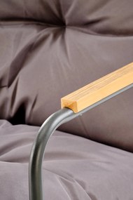 HUDSON Zestaw ogrodowy HUDSON sofa, 2 fotele, ława, popielaty nowoczesny