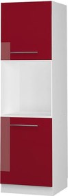 Szafka kuchenna bordowa czerwień wysoki połysk 60x58x206.8 fame-line