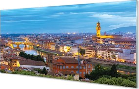 Panel Szklany Włoska Panorama o Zachodzie Słońca