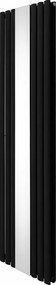 Owalny grzejnik lustrzany - 1800 mm x 500 mm - czarny