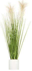 Sztuczna trawa ozdobna w cementowej doniczce, wys. 70 cm