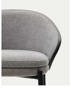 Czarno-szary hoker (wysokość siedziska 65 cm) Eamy – Kave Home