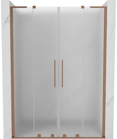 Mexen Velar L Duo drzwi prysznicowe rozsuwane 140 cm, szron, miedź szczotkowana - 871-140-003-32-65