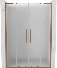 Mexen Velar L Duo drzwi prysznicowe rozsuwane 140 cm, szron, miedź szczotkowana - 871-140-003-32-65