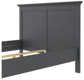 Szare łóżko dwuosobowe 140x200 cm Paris – Tvilum
