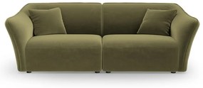 Zielona aksamitna sofa 206 cm Tokyo – Cosmopolitan Design