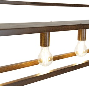 Inteligentna lampa wisząca rdzawo-brązowa z półką, w tym 4 Wi-Fi A60 - Cage Rack