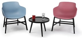 Stolik pomocniczy z MDF, średnica 50 cm, czarny