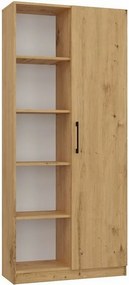 Regał Malwa RD-80 | Dąb Artisan | 80x30x182 cm| 10 Półek, Nowoczesny Design