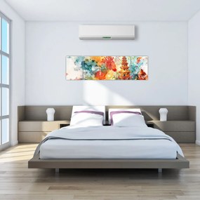 Obraz - Ilustracja akwarelowa (170x50 cm)
