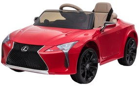 HOMCOM Samochód dziecięcy Lexus samochód elektryczny dla dzieci z muzyką MP3 światłami czerwony
