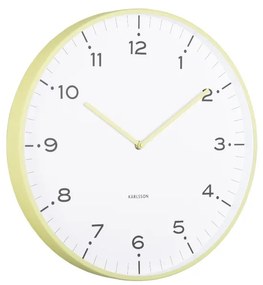 Karlsson 6011GR designerski zegar ścienny żółty,średnica 40 cm