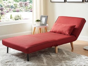 Fotel rozkładany POSIO z tkaniny – Kolor czerwony