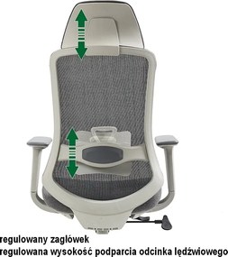 Ergonomiczny fotel biurowy Ergon, zgodny z normą BHP
