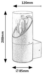 Rabalux 7236 zewnętrzna metalowa lampa ścienna Novigrad