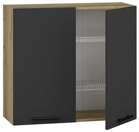 Szafka kuchenna wisząca z ociekaczem 80 VENTO GC-80/72 antracyt HALMAR