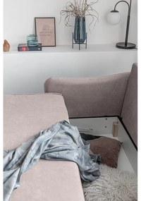 Beżowa aksamitna rozkładana sofa Miuform Tender Eddie
