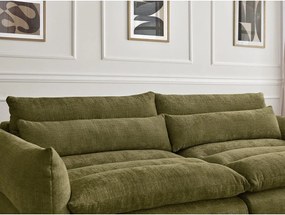 Zielona sofa z tkaniny szenilowej 276 cm Neil – Bobochic Paris