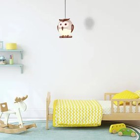Wisząca lampa dziecięca w kształcie sowy - N45-Mersa