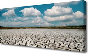 Obraz na płótnie Surowe Koryto Wyschniętej Rzeki