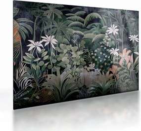 Obraz na szkle - Malowany wzór dżungli (70x50 cm)