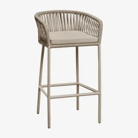 Zestaw 4 Taboretów Ogrodowych Arhiza Mokka Brąz & ↑75 Cm - Sklum