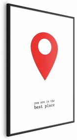 Plakat The best place 21x30 cm z ramą czarną z marginesem ARTGEIST B