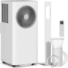 HOMCOM Przenośna klimatyzacja z mocą 9000 BTU i okrągłym wylotem powietrza, 4 w 1 Klimatyzacja z chłodzeniem, osuszaczem 40 L/dzień, wentylatorem, trybem nocnym | Aosom PL