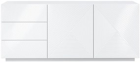 Komoda z szufladami Asha 167 cm - biały połysk