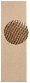 Beżowy chodnik BT Carpet Nature, 80x500 cm