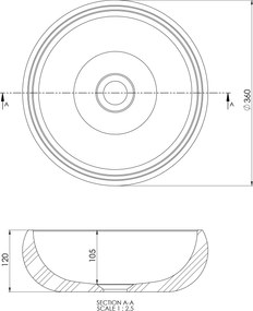 Umywalka nablatowa NT8559