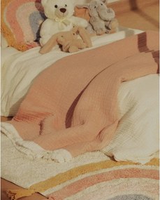 Łososiowy koc dziecięcy muślinowy 130x170 cm Nafine – Kave Home