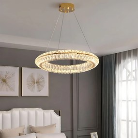 LAMPA SUFITOWA WISZĄCA LED APP1768-CP Złota 60cm